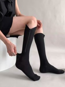 Tất Áp Lực Thiết Kế Khóa Kéo Cho Tiệc Thể Thao Hình Dạng Không Làm Thon Gọn Chân Bốt Cao Đến Đầu Gối Chống Thấm Nước Chống Bụi Bẩn Sử Dụng Ngoài Trời