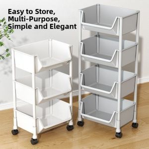 Multi-functional Moving Storage Rack Multi-level
