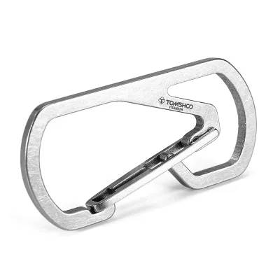 TOMSHOO Titanium Carabiner Móc Khóa Dụng Cụ Ngoài Trời Siêu Nhẹ Dành Cho Móc Khóa Vòng Và Phụ Kiện