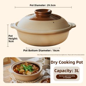 High-Temperature Resistant Crack-Proof Ceramic Cooking Pot