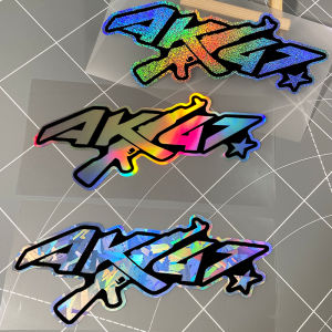 AK47 Creative Motorcycle Stickers Waterproof for Motorbike Fuel Tank Helmet Box Scooter DIY Car Window Universal Vinyl Decals