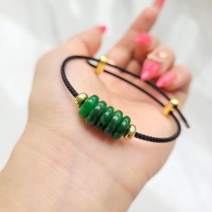 Q727 Vòng ngũ điếu Cẩm Thạch Sơn Thủy dây cáp ko kén mệnh - Phong Thuỷ TUDO P