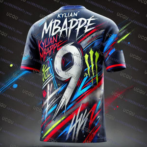 2025 New Special Edition Mbappé No.9 Football Jersey Overszied Training Uniform Breathable Quick Dry Fashion Tshirt Kid/Adult