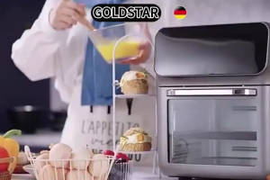 GoldStar 7L/9L/16L/25L Air Fryer Oven Digital Touch Control 360° Hot Air Circulation 8 Preset Menus Multi-Layer Cooking for Fry Bake Roast Reheat