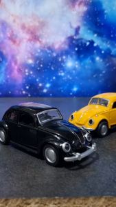 Diecast Miniatur Mainan Mobil Retro Klasik VW Beetle Kodok Buka Pintu Pullback Besi Metal