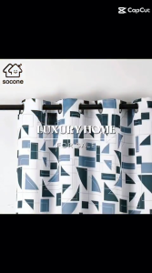 Socone Elegant Semi-Blackout Grommet Short Curtain with Rings W:51x L:59 1PC (130x150cm) Home Decor