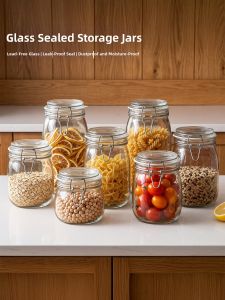 youqin | Seal Moisture-Proof Food Storage Glass Jar for Pickles Garlic Wine