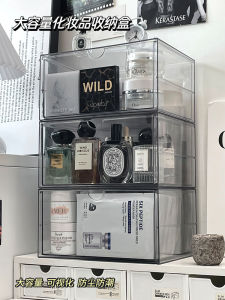 Acrylic Xuyên Thấu Hộp Đựng Đồ Trang Điểm Để Bàn Ngăn Kéo Tổ Chức Nước Hoa Chống Bụi Bảng Phấn Mắt Giá Đỡ Hộp Đựng Mỹ Phẩm
