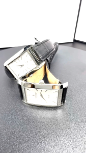 POLO CLUB Couples Watch Romantic Fashion Square Ultra Thin Leather Watch Mens and Womens Gift Waterproof