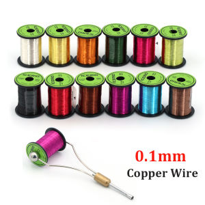 0.1mm 60M Copper Wire Fine Metal Wire Fly Tying Material For Rib of Copper John Wet Fly Buzzer Midge Nymphs Trout Fishing Lures