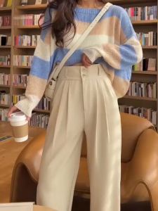 Quần ống suông có bigsize 40-75kg culottes dài 100cm cạp cao 7 phân 2khuy-DTS- Mã 888A