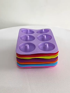 Silicone Donut Mould 6 Cavity Non-Stick Full-Sized Safe Baking Tray Donut Maker Pan Silicone Bakewares Donut Molds