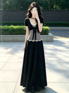 SUSIEYUAN | Stylish French Black Dress Summer