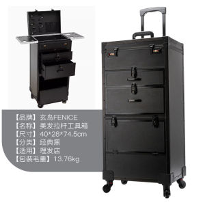 Professional Hair Tools Boxes Barber Special Hair Stylist Satchel Pull Rod Large Capacity Multifunctional Storage Bag Boxes