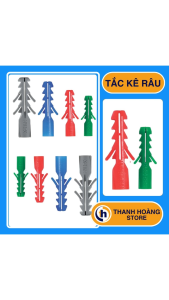[Combo 200 con] Tắc kê râu không vành chịu lực tốt - Tắc kê nhựa 6x30mm - 8x40mm - 10x50mm - 12x60mm