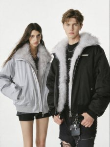 FORNINES | Thickened Winter Coat with Lapel and Fur Collar