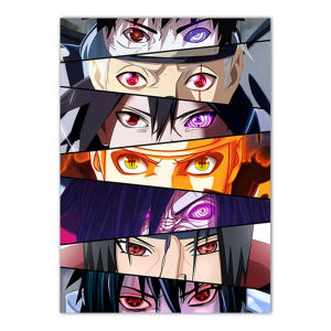 Bandai | Oil Painting By Numbers Japan Anime N-Naruto S-Sasuke Figures Home Decor Modern Wall Decor for Living Room Bedroom Gift No Frame