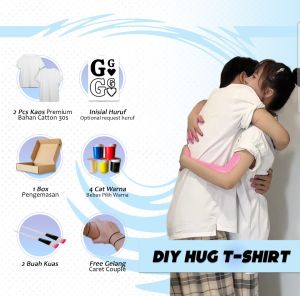 2pcs Kaos berpelukan/ hug diy tshirt/ kaos hug