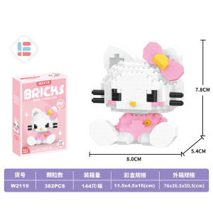 Strawberry Bear Mini Building Blocks Childrens Early Education Assembly Educational Toys Cartoon Puzzle Gifts Small Particles Plastic