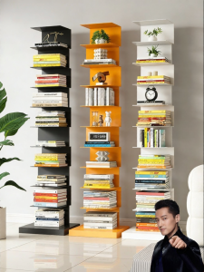 OUQI | Iron Multi-level Creative Open Invisible Small Bookshelf