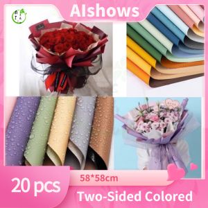 Ready Stock: 20PCS Two-Sided Colored Flower Wrappers 58x58cm Gift Wrapping Paper