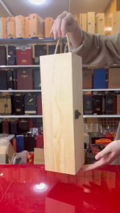 [HĐ] Hộp Gỗ Đơn Đựng Chai Rượu Vang Cao Cấp