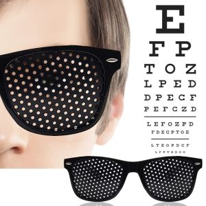 Vision Correction Glasses with Multiple Holes for Myopia and Astigmatism Protection