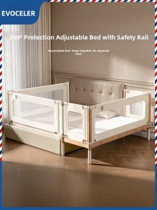 evoceler | Extendable Adjustable Rail Solid Wood Baby Crib