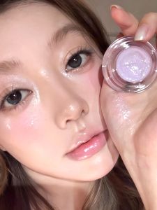 JudydoLL Orange Flower Highlighting Cream Moisturizing Cooling Multi-use Brightening Face Makeup Mint Lavender Purple