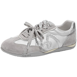 Josiny | Thick Sole Training Shoes for Women White and Colorful Patches Versatile Casual and Sporty