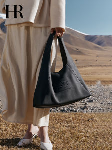 Ladies Large Capacity Leather Shoulder Bag British Style Magnetic Buckle Closure Commuter Bag Single Shoulder Handbag Hobo Bag