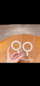 Casing For Samsung A56 A16 A36 A26 5G S25ultra Original Transparent Magnetic Case For Samsung S24ultra S24FE S23ultra S23+ S23FE Thin Clear Casing Soft TPU Phone Cover