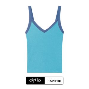 AIMO | Aimo Womens Thickened Wool Blend Tank Top Inner Wear Base Layer Color Block Warm Underwear Autumn Winter Seasonal Fashion