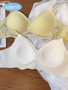 KOBENI Jelly Bra Cute Rabbit Print เสื้อชั้นในผญ เจลลี่บรา บราไร้ขอบ ไร้โครง ใส่สบาย เนื้อผ้านิ่ม เก็บทรงดี ไม่ปลิ้น