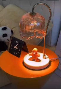 Lampu lilin aromaterapi lampu meja aromaterapi dalam ruangan marmer Eropa romantis lampu hias bunga MOOISHC