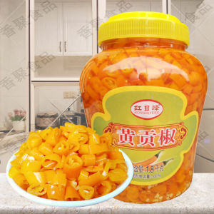 Hunan Special Product Double Color Spicy Hot Sauce Large Bottle Head Fish Chop Garlic Sauce Commercially Used Yellow Gift Pepper