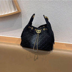 Denim Bucket Bag Chain Strap Underarm Womens Bag Small Fragrance Style Tote Bag Lazy Wind Water Bucket Chain Shoulder Bag