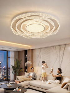 HUIPU ZHAOMING | Full Spectrum Eye Protection Modern Luxury Rose Shape Ceiling Light
