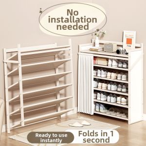 Foldable Expandable Dust-Proof Shoe Rack