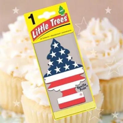 Vanilla pride (กลิ่นวานิลลาลายธงชาติอเมริกา) | Little Trees (แผ่นเล็ก) น้ำหอมปรับอากาศ