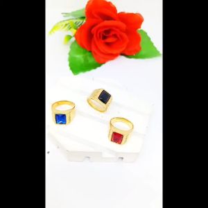 CINCIN COWO TITANIUM KOTAK MINIMALIS LIST ZIGZAG FASHION ANTI KARAT DAN ANTI LUNTUR (COD)