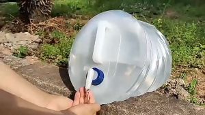 Portable Foldable Water Storage Bucket with Valve Large Capacity Outdoor Camping Water Container