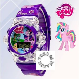 COD Jam Tangan Anak Cewek Digital Karakter Kuda Pony Lampu dan Music melody