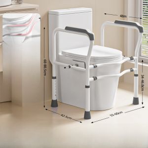 Toilet Armrests Shelf Elderly Safety Toilet Elderly Help Stand up Device Toilet Seat Punch-Free For Home