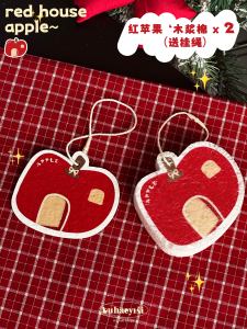 Original Cute Red Apple Cartoon Natural Durable Kitchen Cleaning Brush Dishwashing Sponge Scrubber Water Absorption