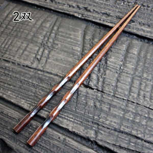 Japanese Style Sharp Tip Wooden Chopsticks Set of 2 High End Turtle Shell Burnt Wood Anti Slip Anti Mold Real Wood Chopsticks