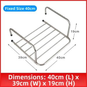 QUEZHOU | Stainless Steel Balcony Clothes Drying Rack Foldable and Retractable with Security Net