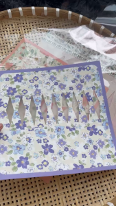 Set nguyên liệu gói hoa cốt hoa tròn 1- 3 bông bìa mica họa tiết vintage kèm ruy băng+ giấy lụa+ xốp cắm hoa hoa tươi hoa sáp hoa kẽm nhung hoa handmade