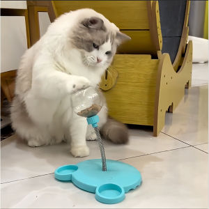 Cat Toy Wobble Feeder Dry Snack Interactive Play Stick Dog Intelligence Products Pet Supplies Cat Teaser Toy Self Entertaining