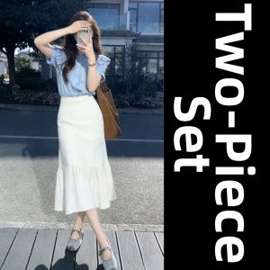 LIRUSHAN | Summer 2026 New Style Korean Two-Piece Set Dress and Blouse